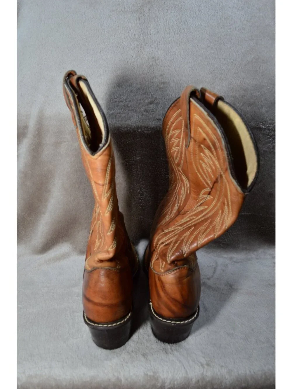Wrangler Kids Youth Size 4 Boots Western Classic Rodeo Brown Leather Round